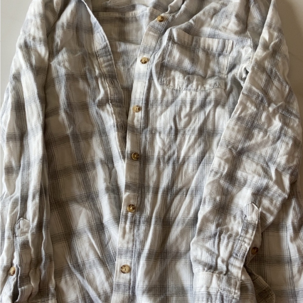 Abercrombie & Fitch Gray and Blue Midi Dress